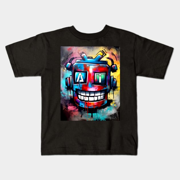 AI Eyes #5 Kids T-Shirt by Butterfly Venom